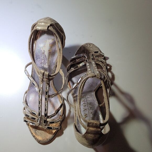 BRAND NEW NEW YORK  TRANSIT HIGH HEEL PEEP TOE ANKLE STRAP SANDAL - Picture 4 of 15